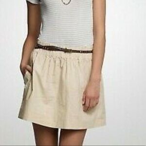 J Crew Khaki Wednesday Poplin Skirt